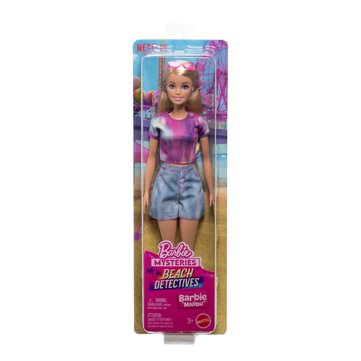 Malibu Barbie docka, stranddetektivdräkt, åldrar 3+
