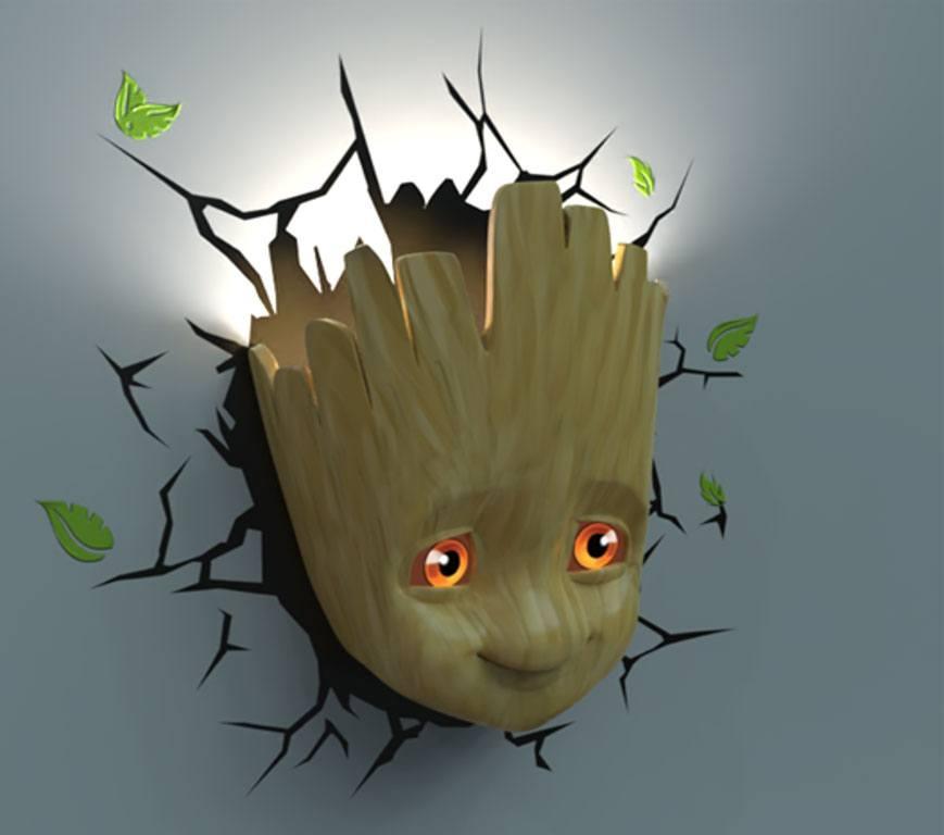 Marvel 3D LED-ljus Baby Groot Face 3D