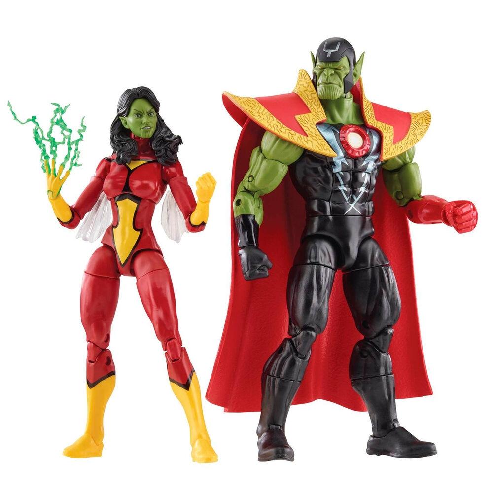 Marvel Avengers Beyond Earth Mighty Skrull Queen &amp; Super Skrull Figurer 15 cm