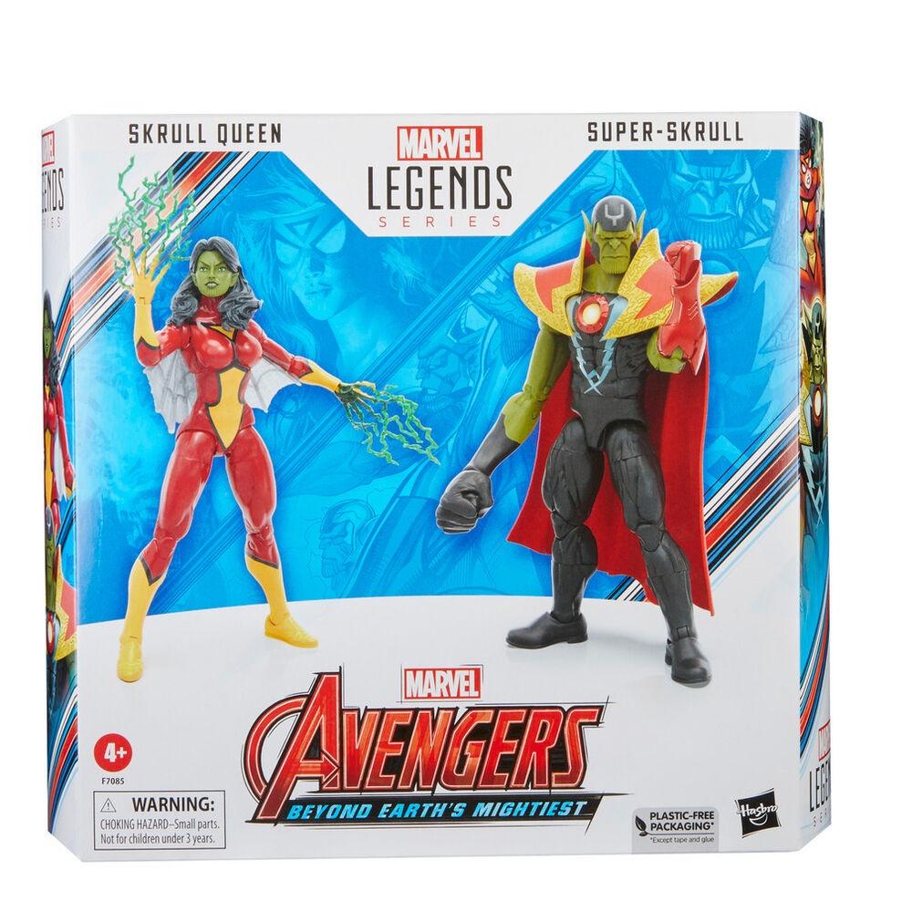 Marvel Avengers Beyond Earth Mighty Skrull Queen &amp; Super Skrull Figurer 15 cm