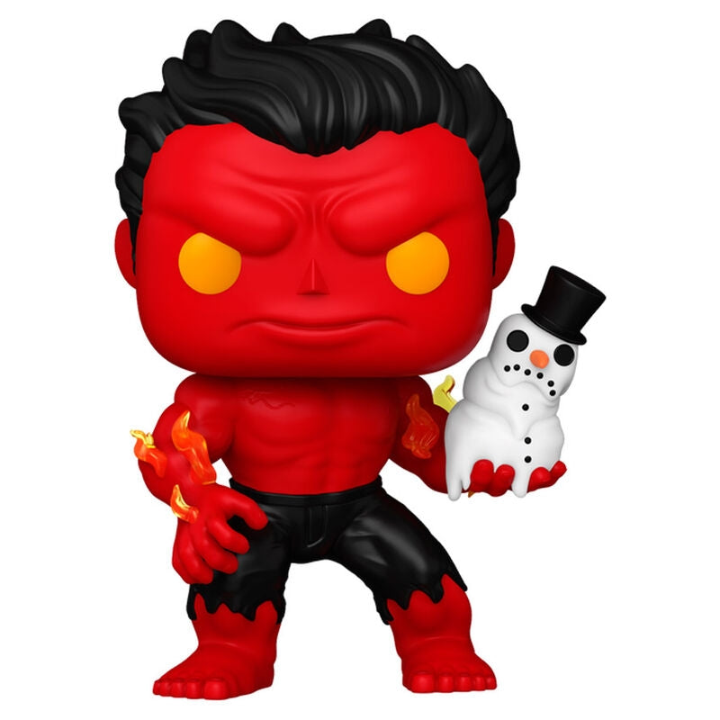 Marvel Red Hulk actionfigur med snögubbetillbehör