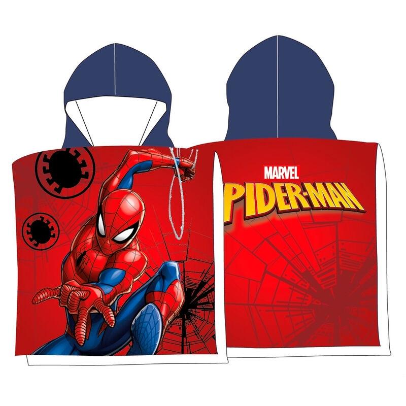 Marvel Spiderman poncho handduk i mikrofiber