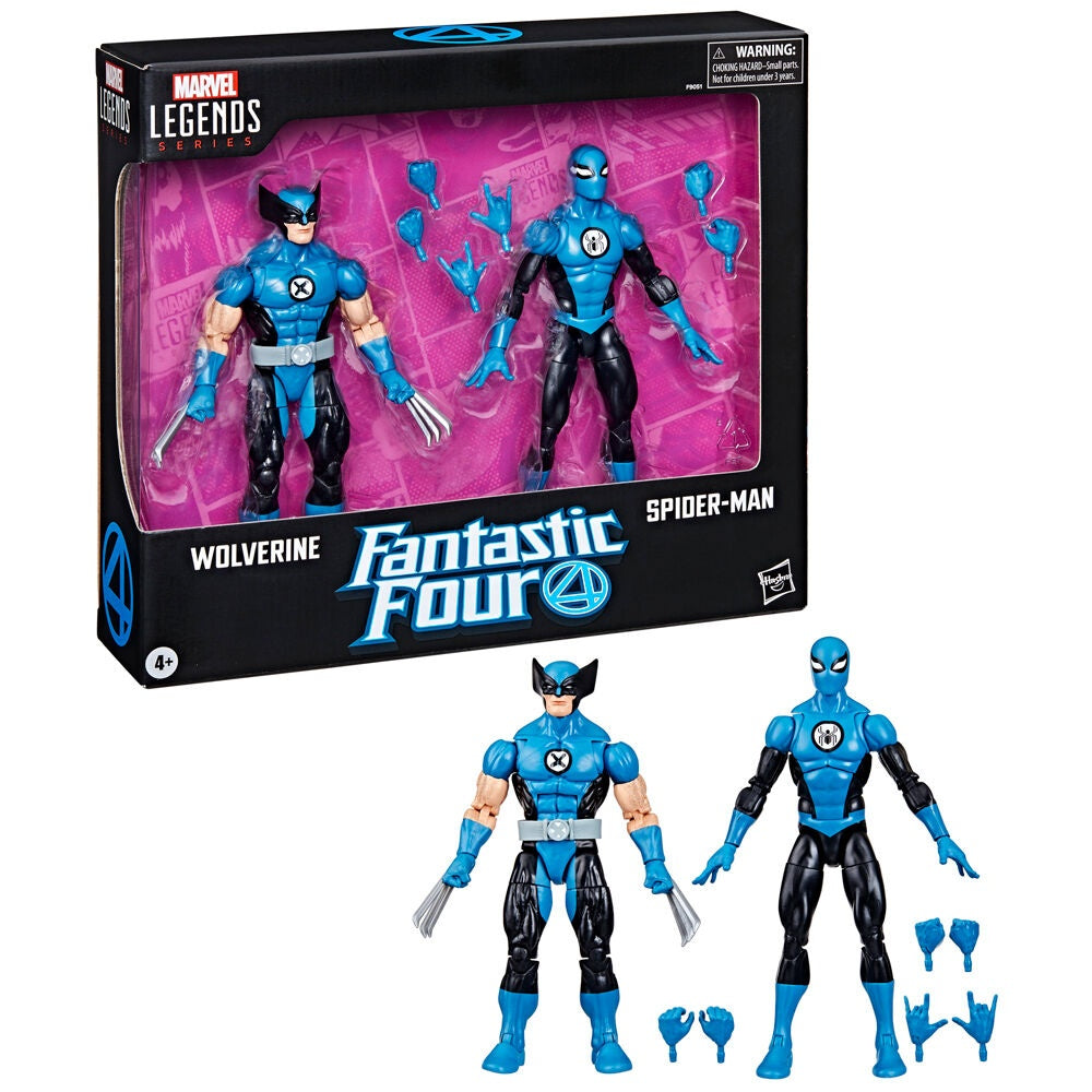 Marvel Superhero Figure Pack: Wolverine, Spiderman, 15 cm
