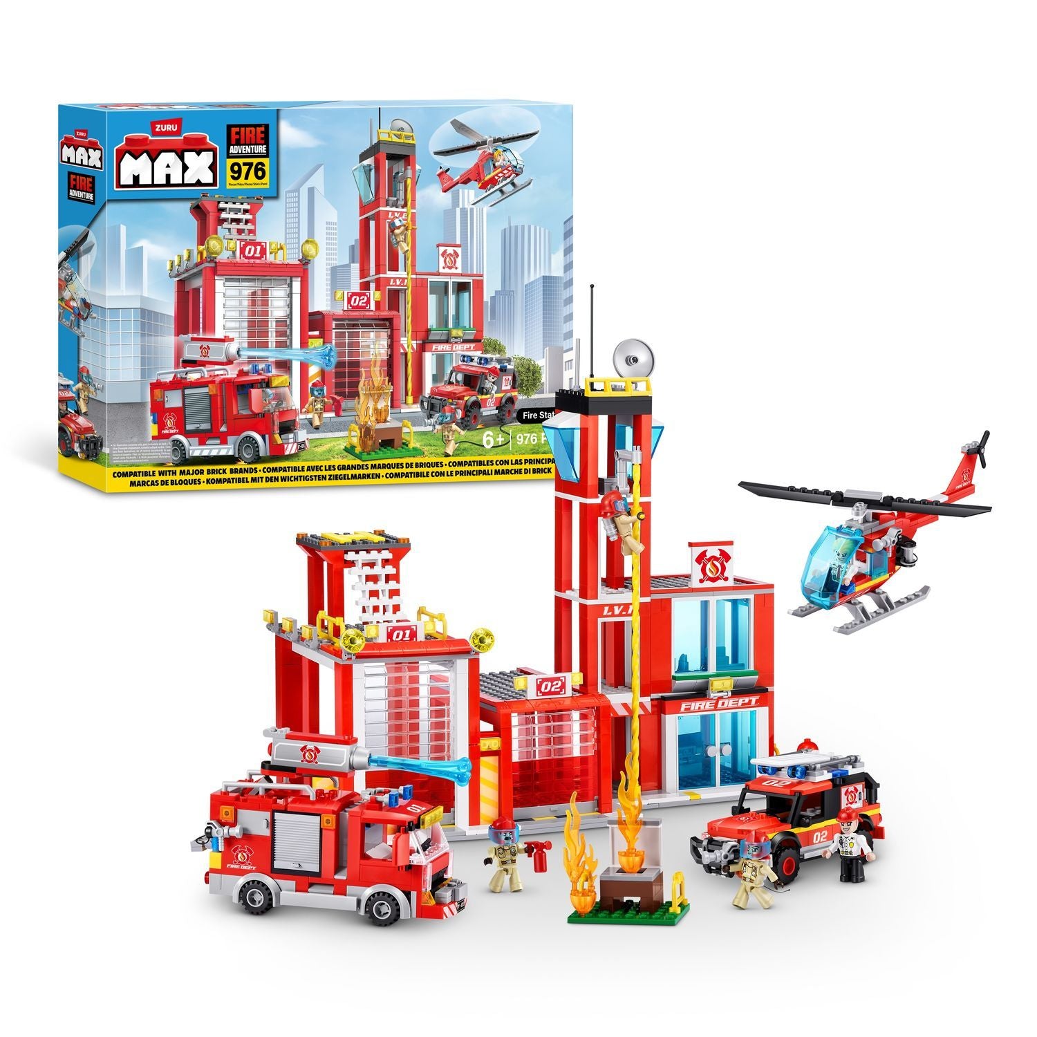 Max City Bricks Brandstation, 976 stk