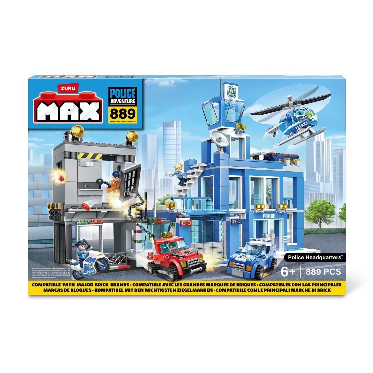 Max City Bricks politistation, 889 stk