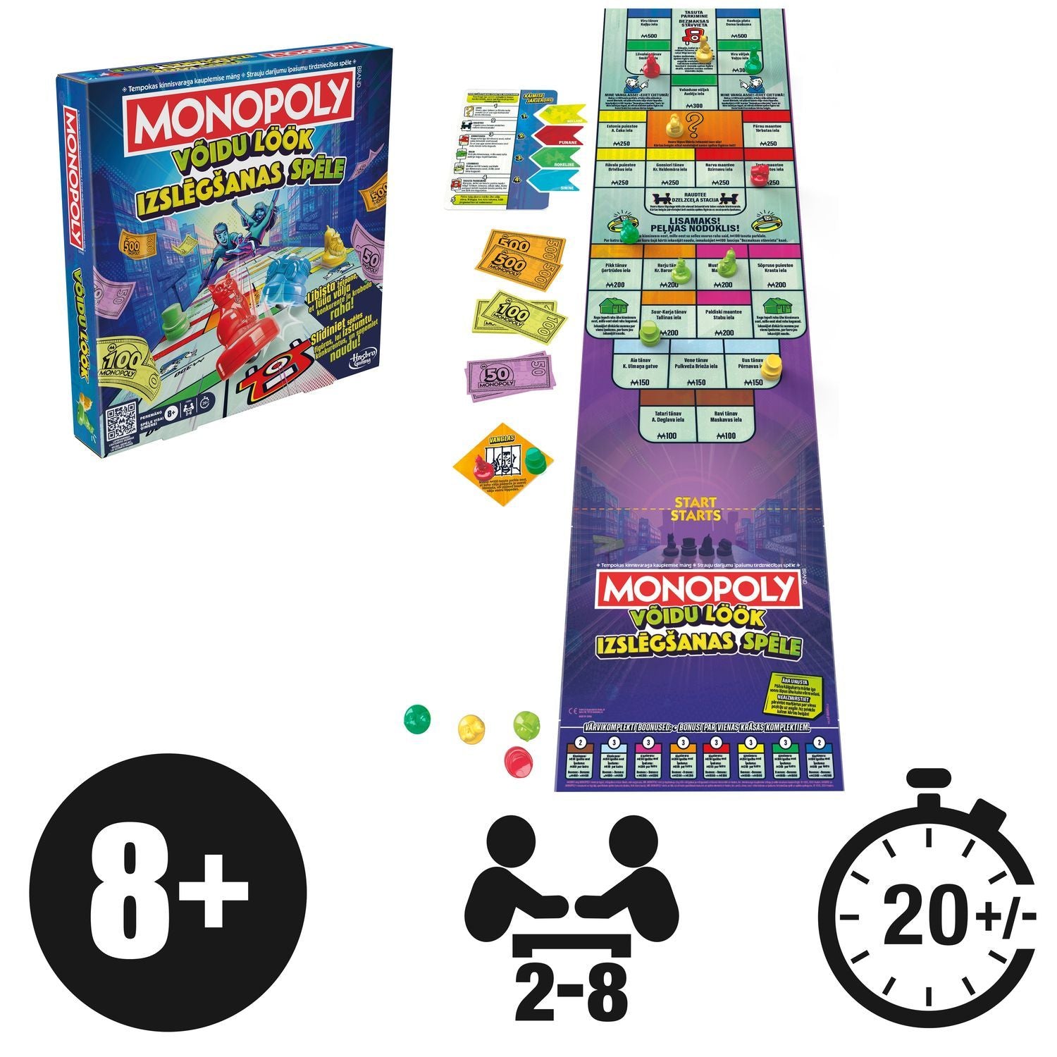 Monopol Boardgame Knockout (på estniska och lettiska språk.)