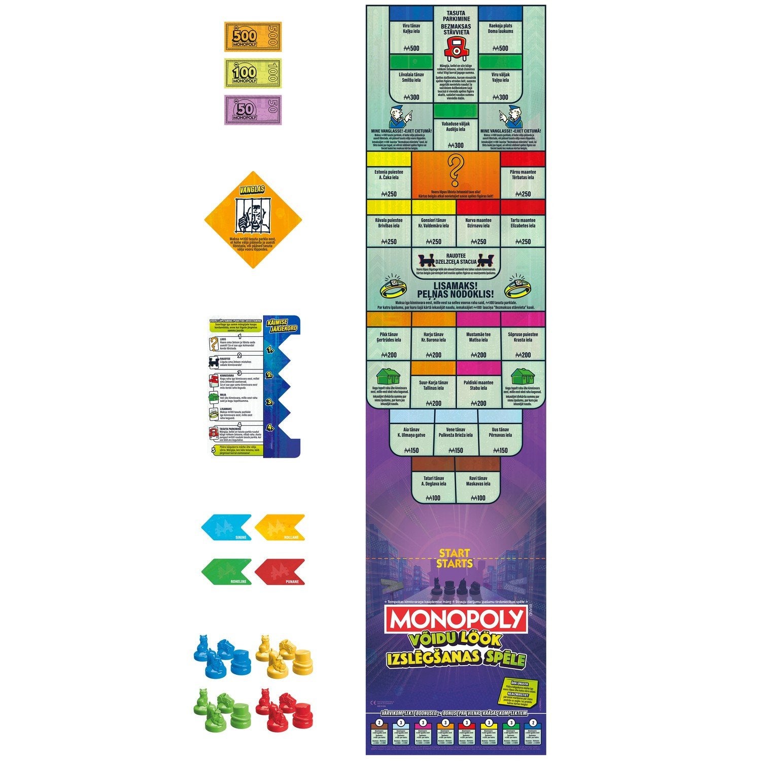 Monopol Boardgame Knockout (på estniska och lettiska språk.)