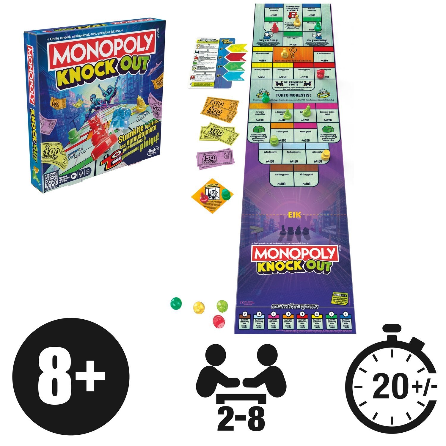 Monopol Boardgame Knockout (på litauiska språk.)