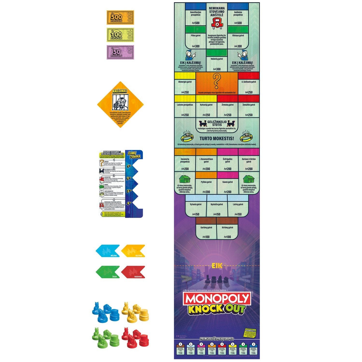 Monopol Boardgame Knockout (på litauiska språk.)