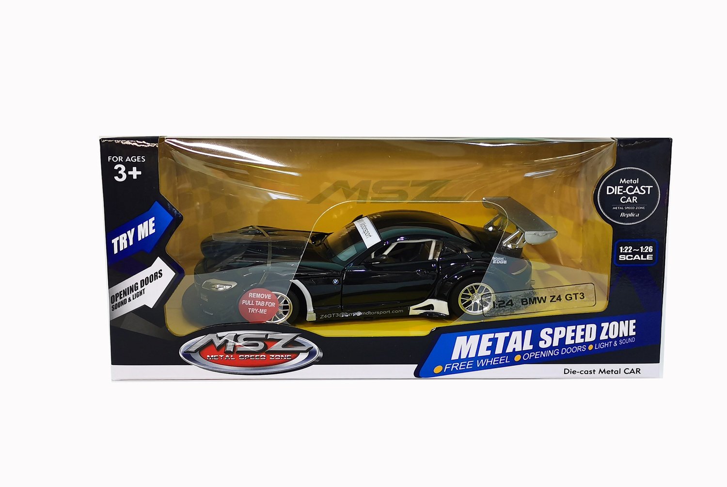 Msz Die-Cast model Bmw Z4 Gt3, skala 1:24