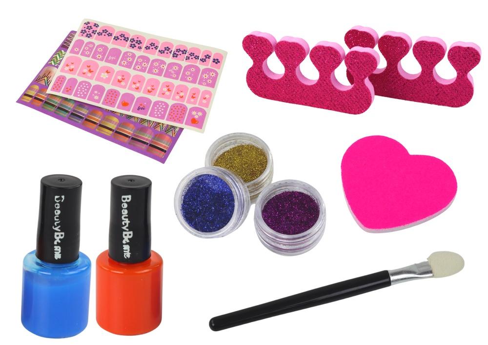 Neglekunstsæt til børn: Glitter, Polish, Stickers &amp; Tools