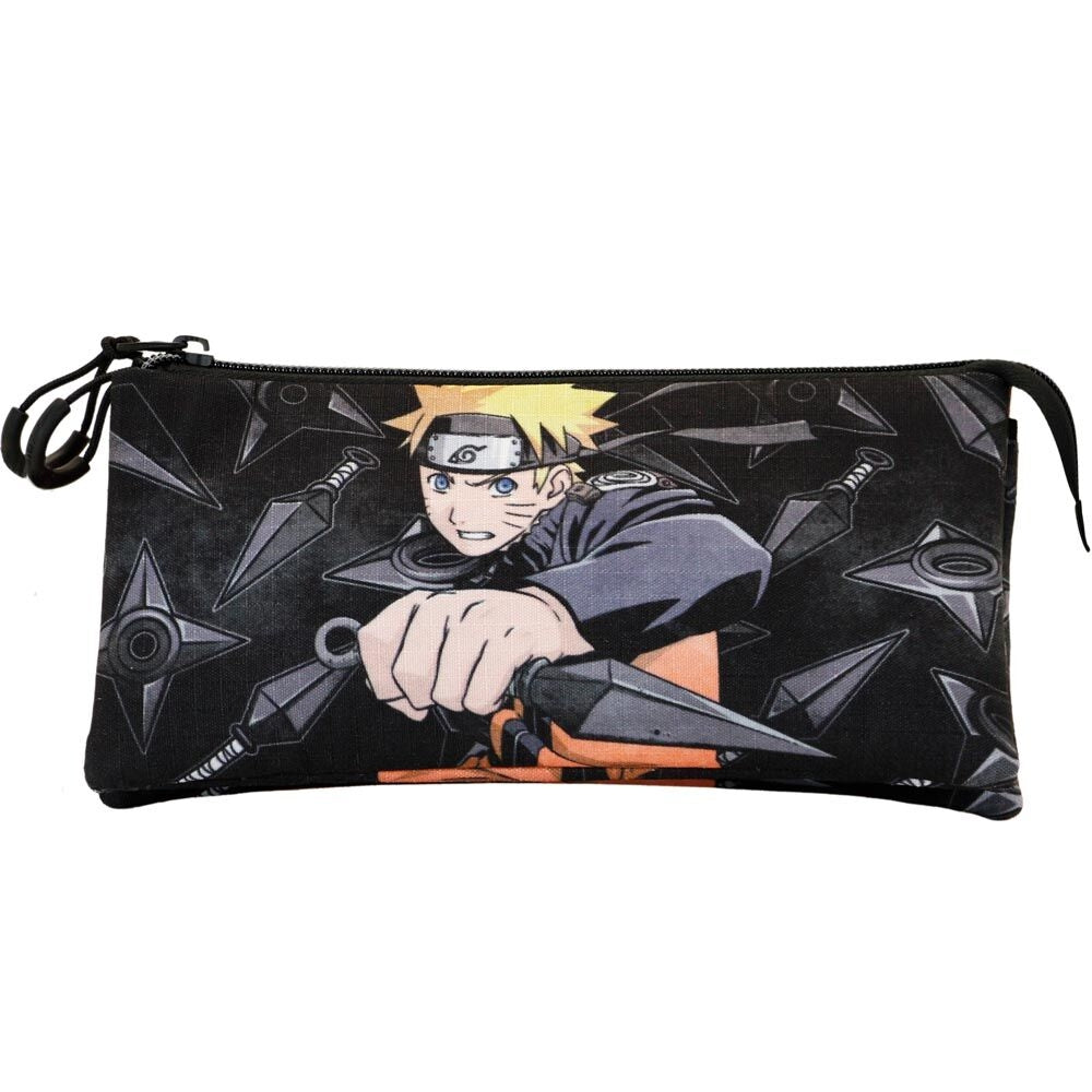 Naruto Shippuden Uzumaki trippelt pennfodral för skolmaterial