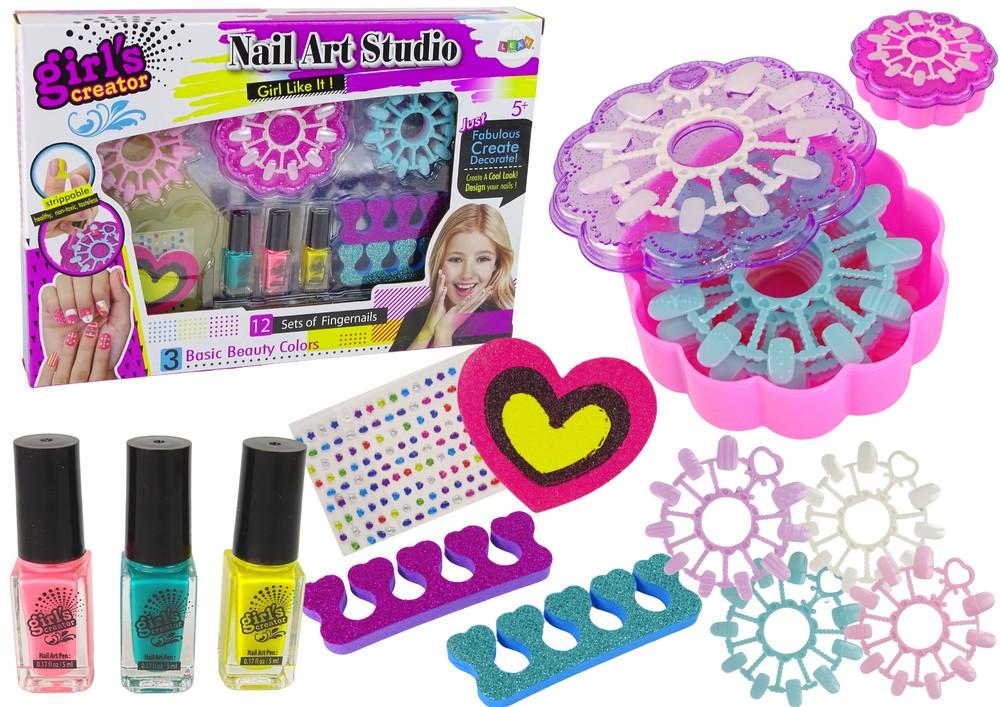 Neon Glitter Nail Art Set: Kreativt roligt för små stylister