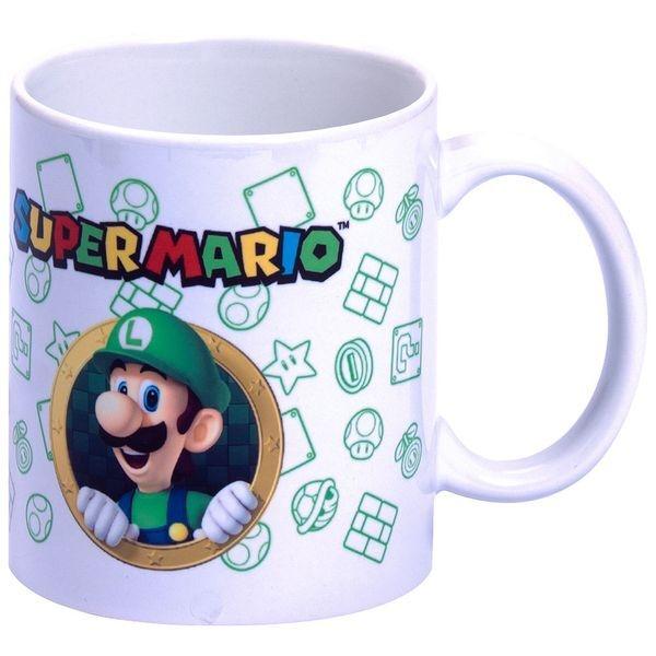 Nintendo Super Mario Bros Luigi mugg + pengar box set