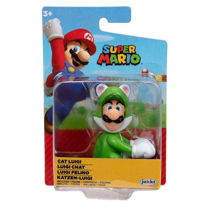 Nintendo Super Mario Cat Luigi figur 6,5 cm