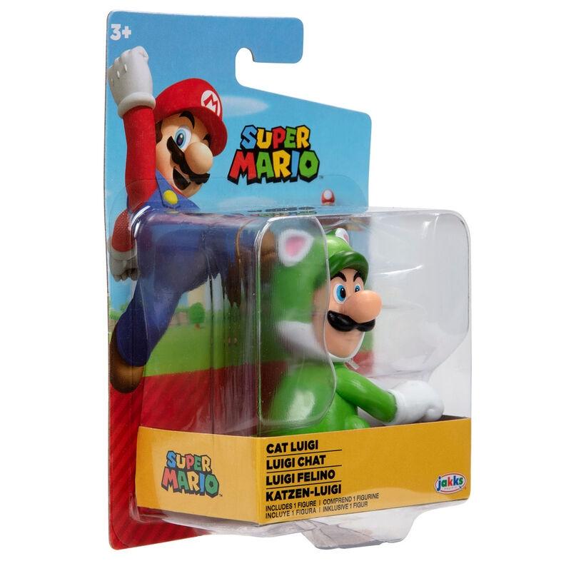 Nintendo Super Mario Katt Luigi figur 6,5 cm