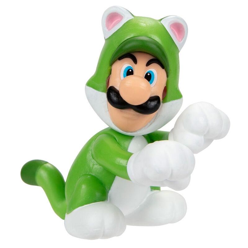 Nintendo Super Mario Katt Luigi figur 6,5 cm