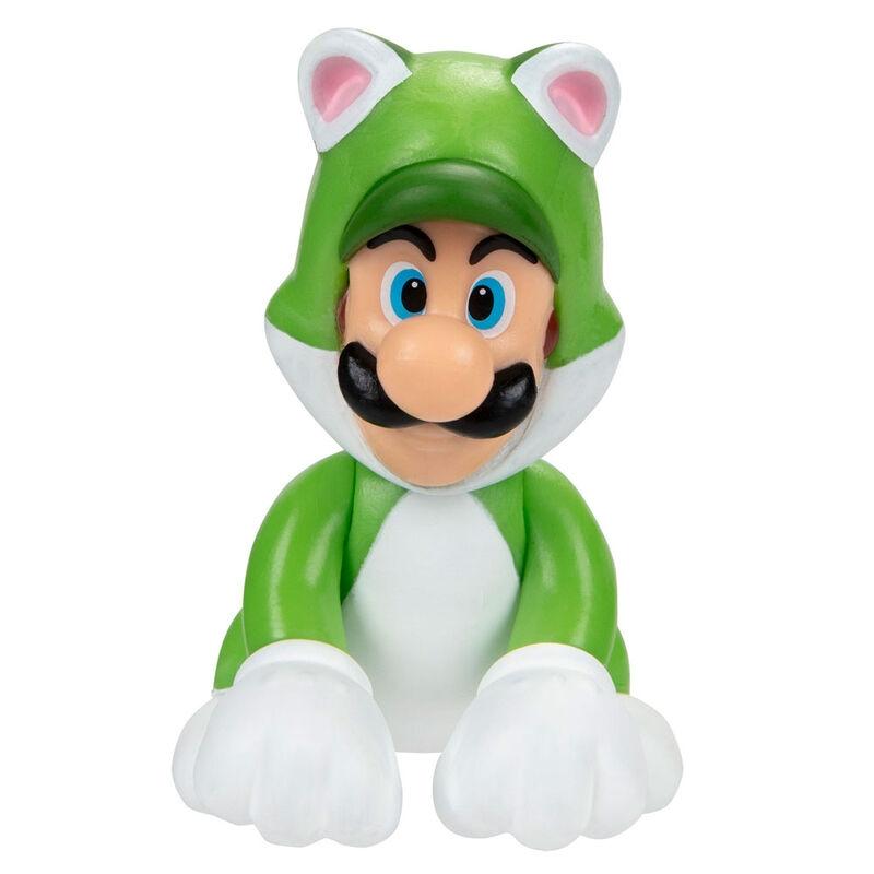 Nintendo Super Mario Katt Luigi figur 6,5 cm