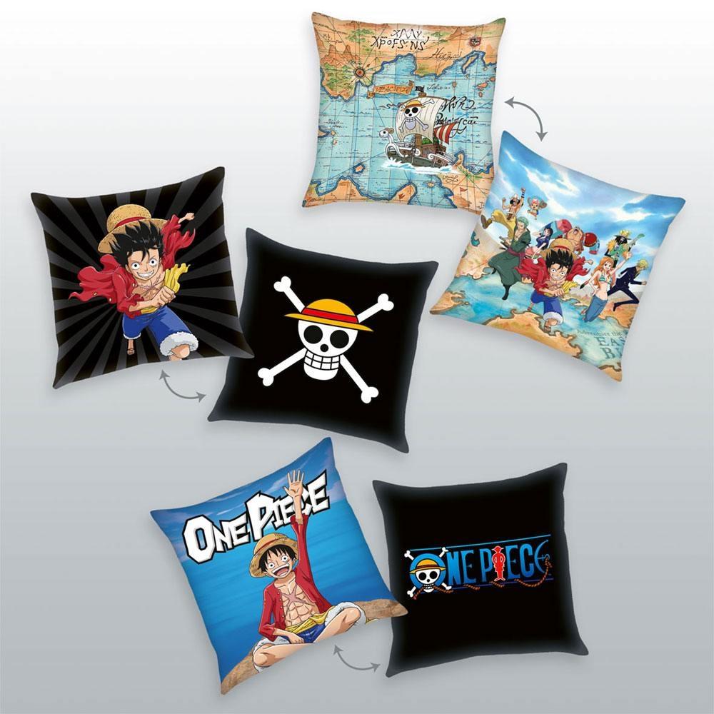 One Piece Puder 3-Pack Characters 40 x 40 cm