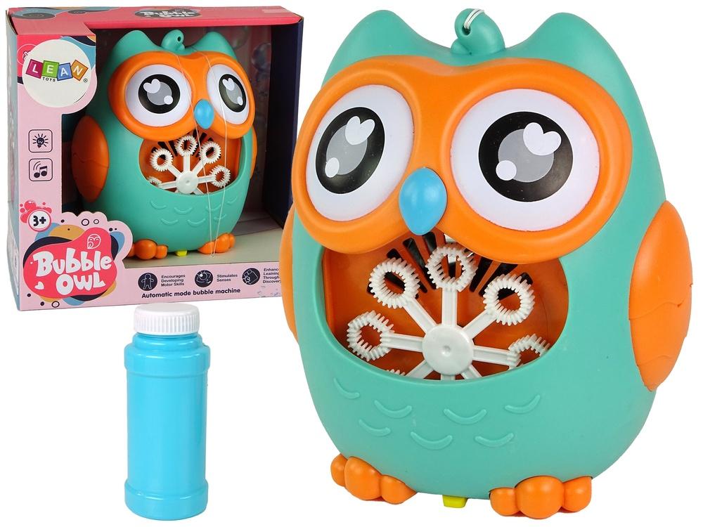 Owl Bubble Machine: Mintfarve, lydeffekter, uendelig sjov!