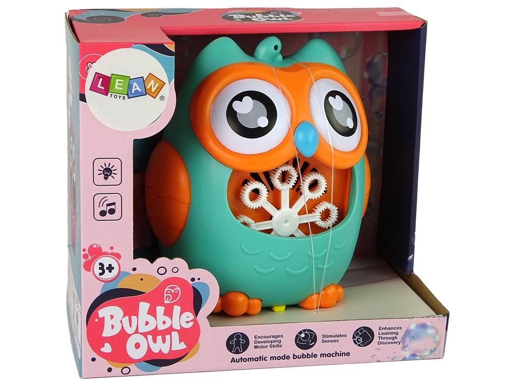 Owl Bubble Machine: Mintfärg, ljudeffekter, oändligt kul!