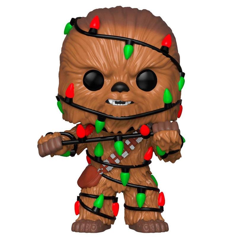 POP-figur Star Wars Holiday Chewie med lampor