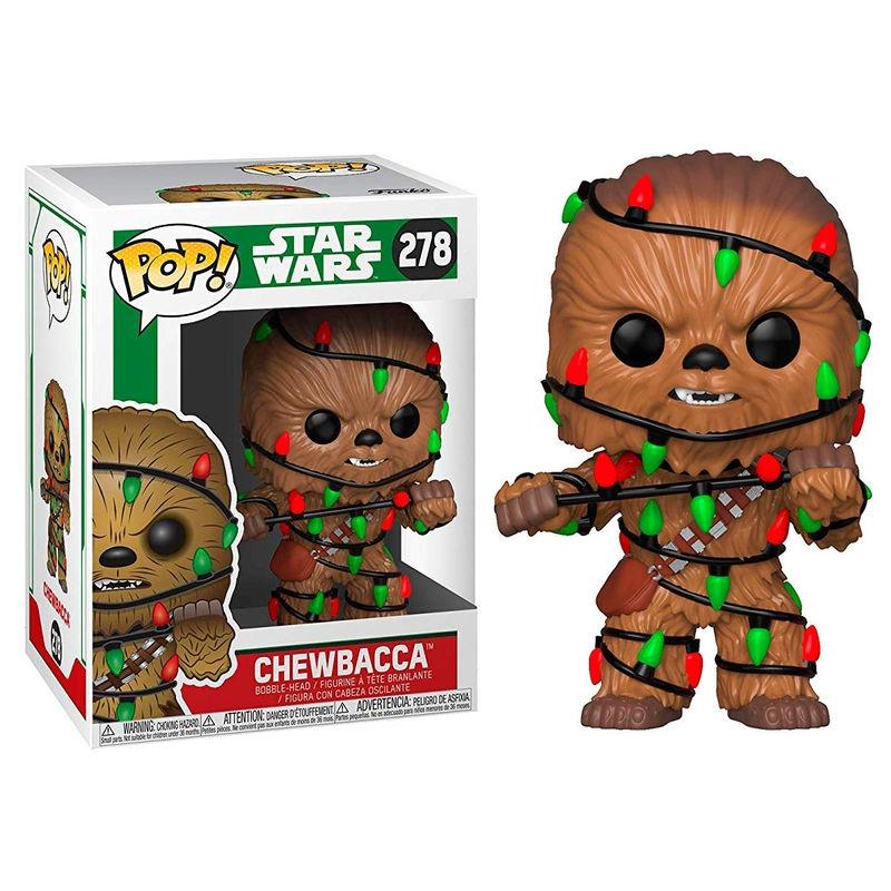 POP-figur Star Wars Holiday Chewie med lampor