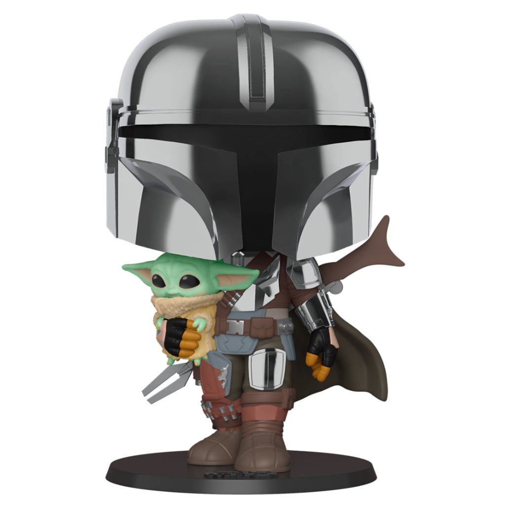 POP-figur Star Wars Mandalorian med Yoda Barn 25cm