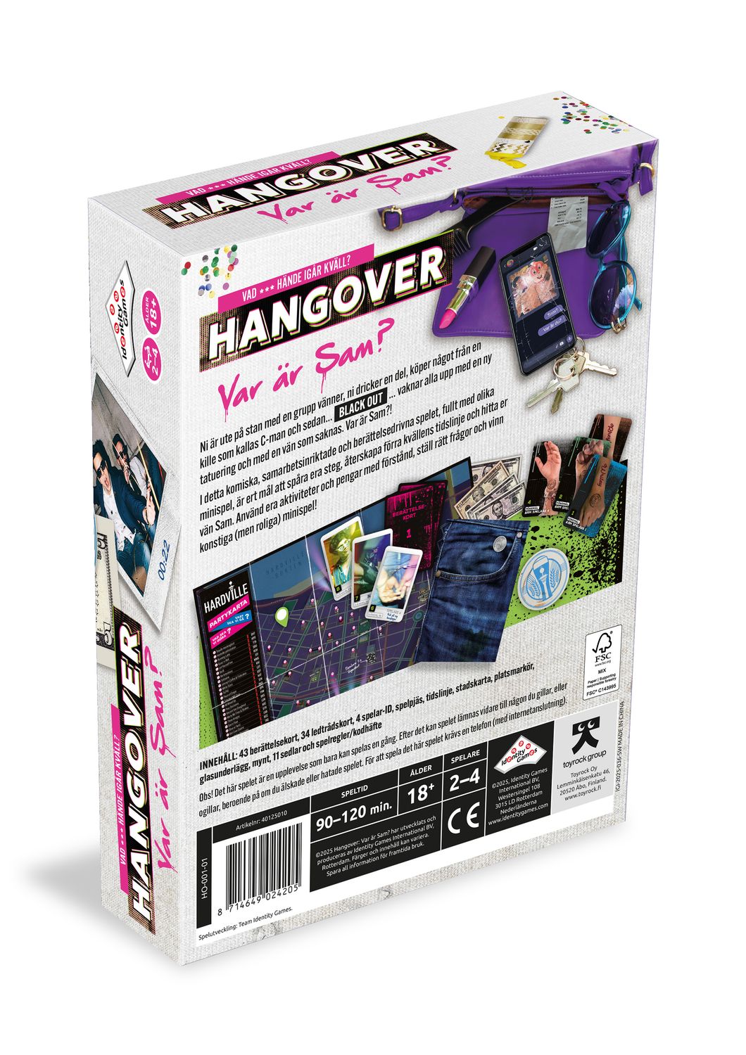 Partyspel för vuxna, berättelsedrivet, 1-4 spelare