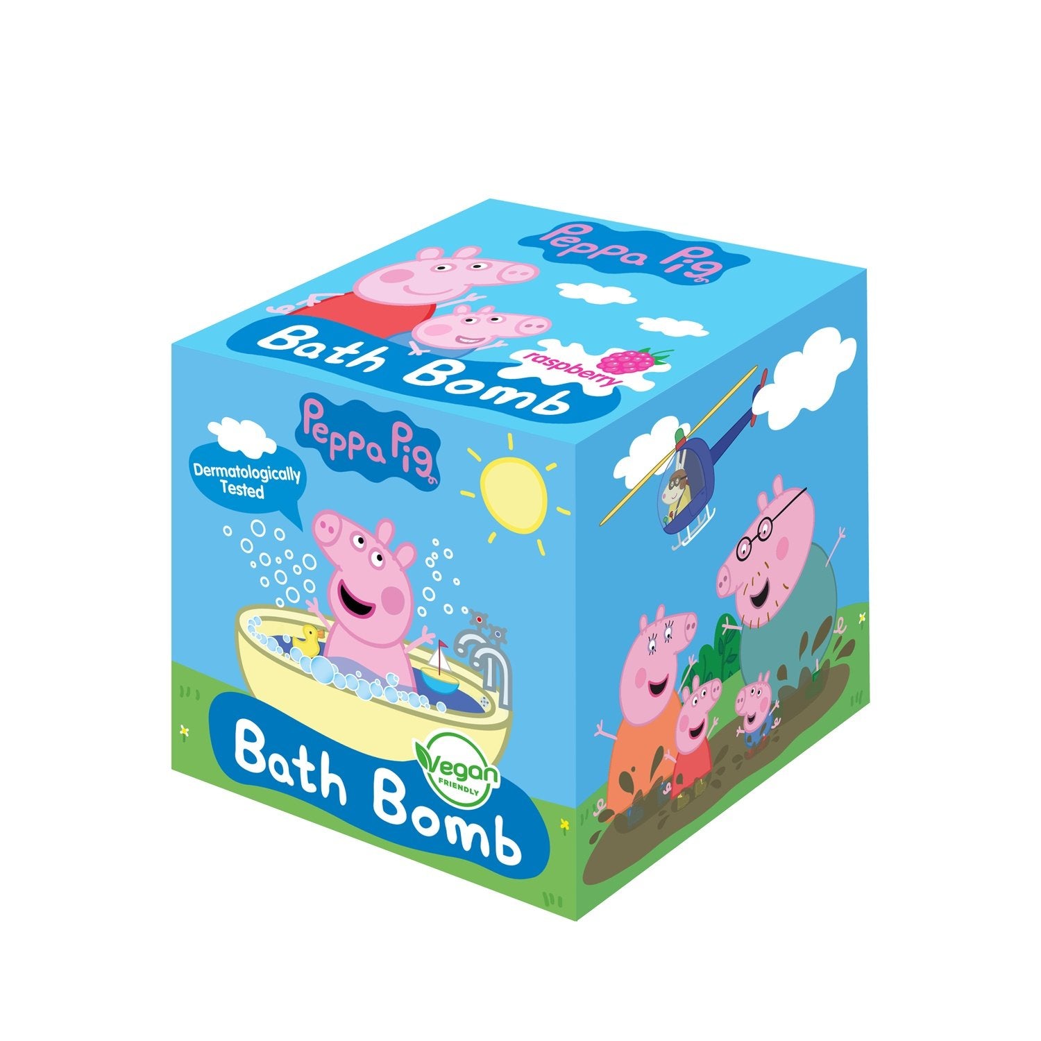 Peppa Pig Fizzy Bath Bath Bomb 165G, Hindbær