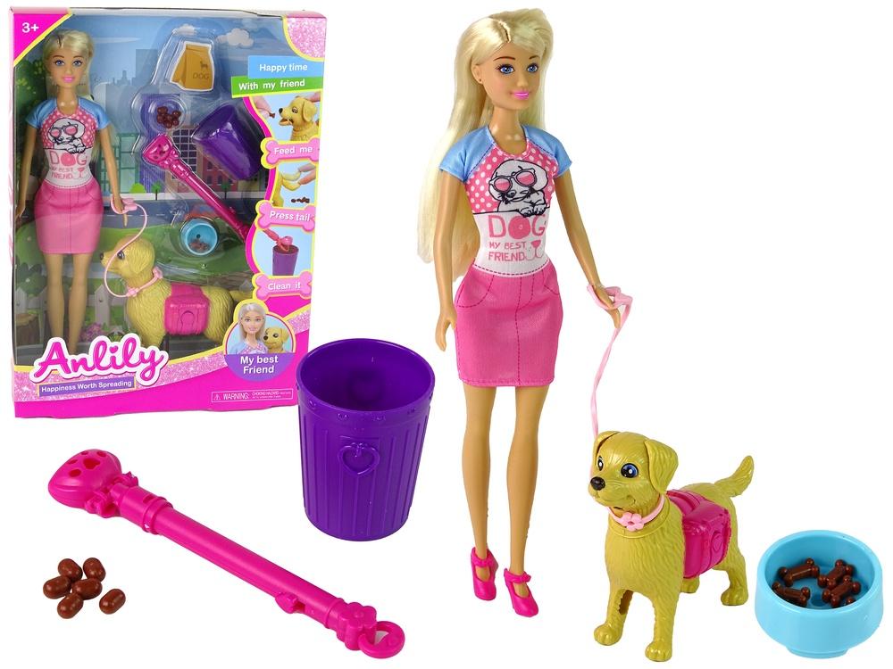 Pet Lover Doll Set: Gå, mata och lek med realistisk hund!