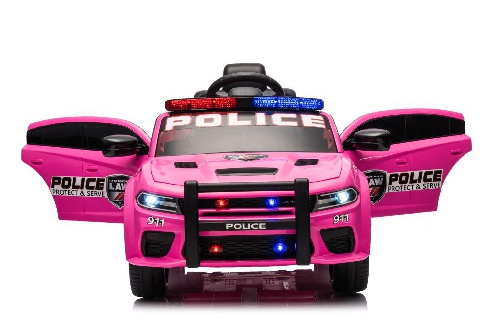 Pink Dodge Charger Police Batteribil - 107,5cm x 56,5cm