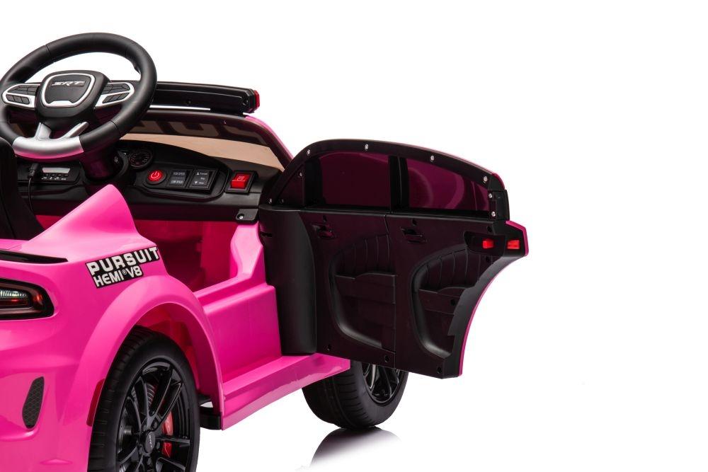 Pink Dodge Charger Police Batteribil - 107,5cm x 56,5cm