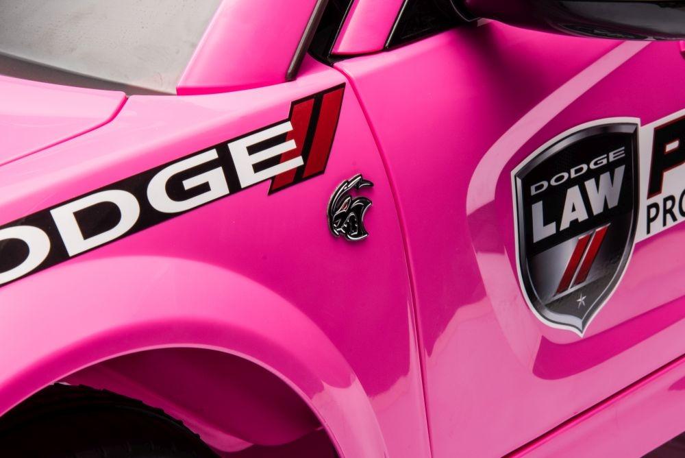 Pink Dodge Charger Police Batteribil - 107,5cm x 56,5cm