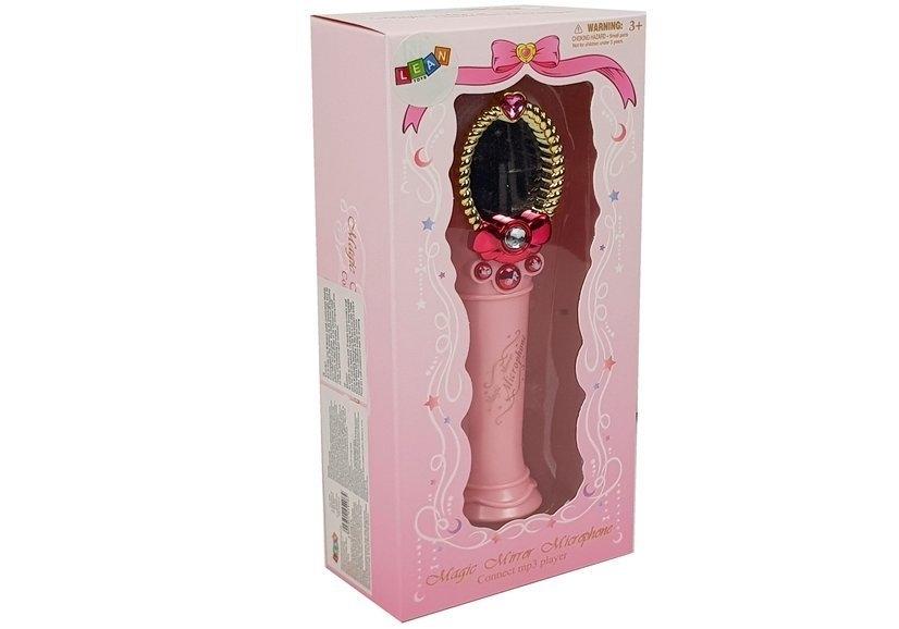 Pink Magic Mirror Mic med USB-lys og lydeffekter