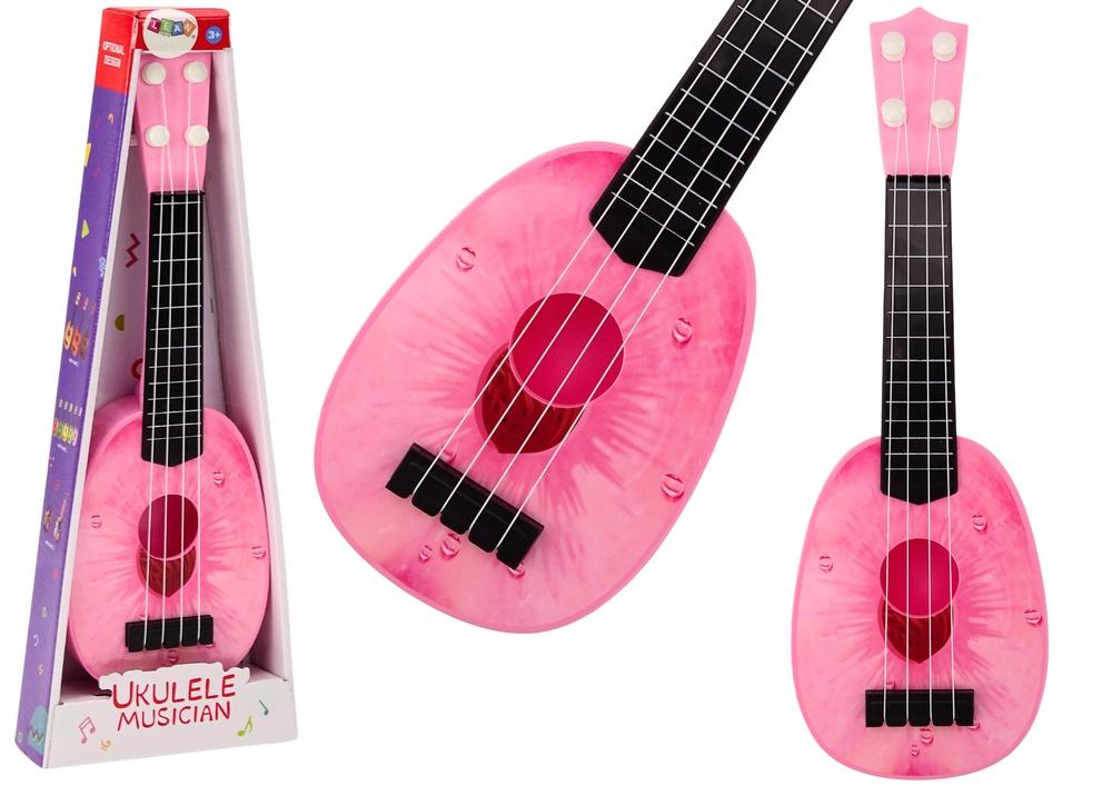 Pink Peach Kids Ukulele: Letvægts, børnesikker, 4 strenge