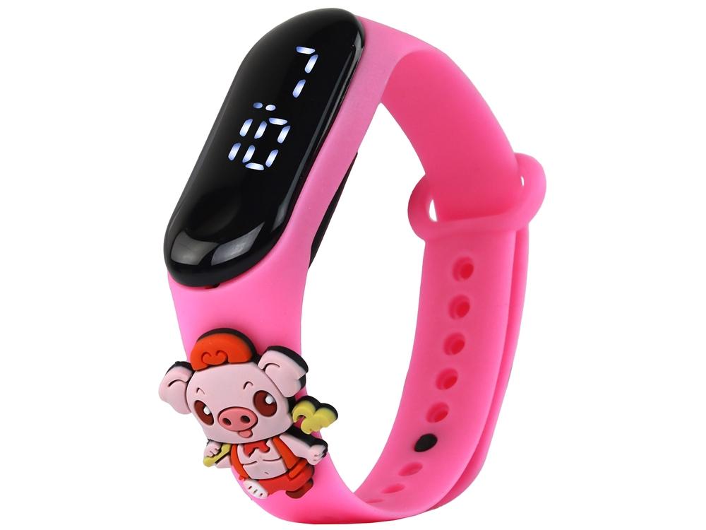 Pink Piggy Touch Screen Watch til børn med justerbar rem