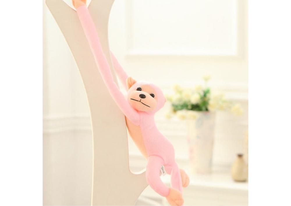 Pink Plush Monkey Mascot med ljud, 80 cm