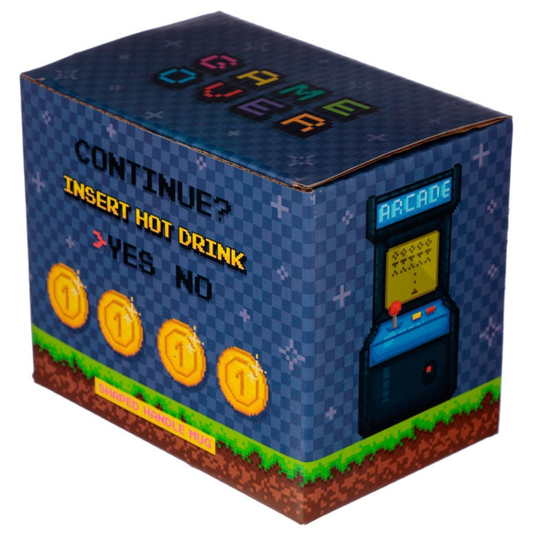 Pixel Handle Mug för spel, Joystick Design, 11 oz