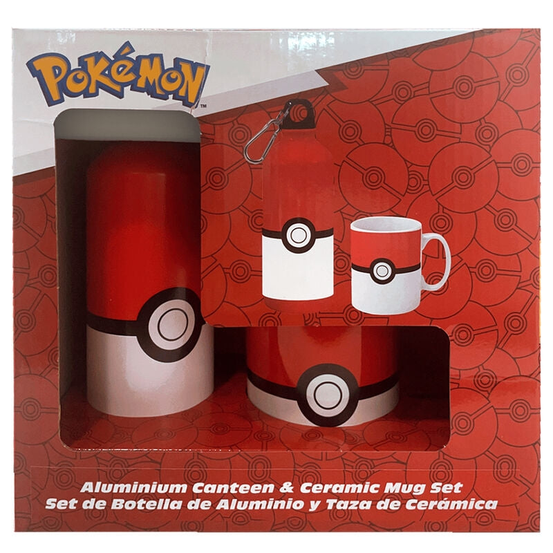 Pokémon mugg och aluminium flaskset för samlare