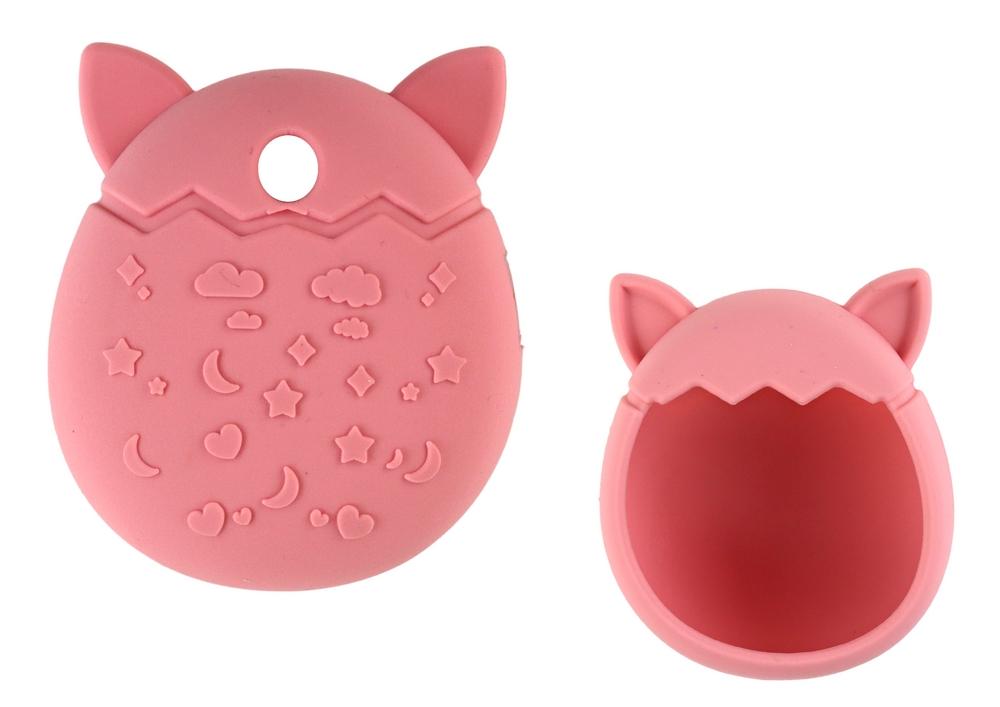 Powder Pink Cat silikonfodral för Tamagotchi och småsaker