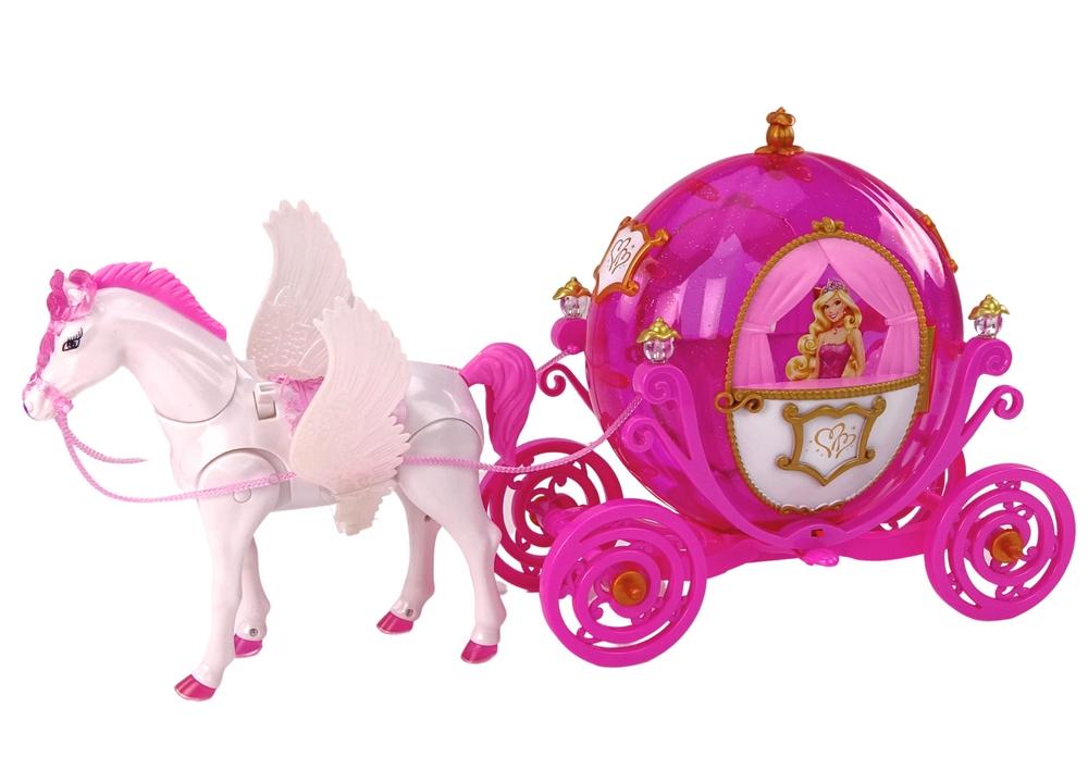 Princess Carriage Set: Pink Pegasus, Doll & Royal Ride