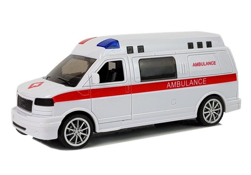 Pull-Back ambulansleksak med lampor och siren för barn