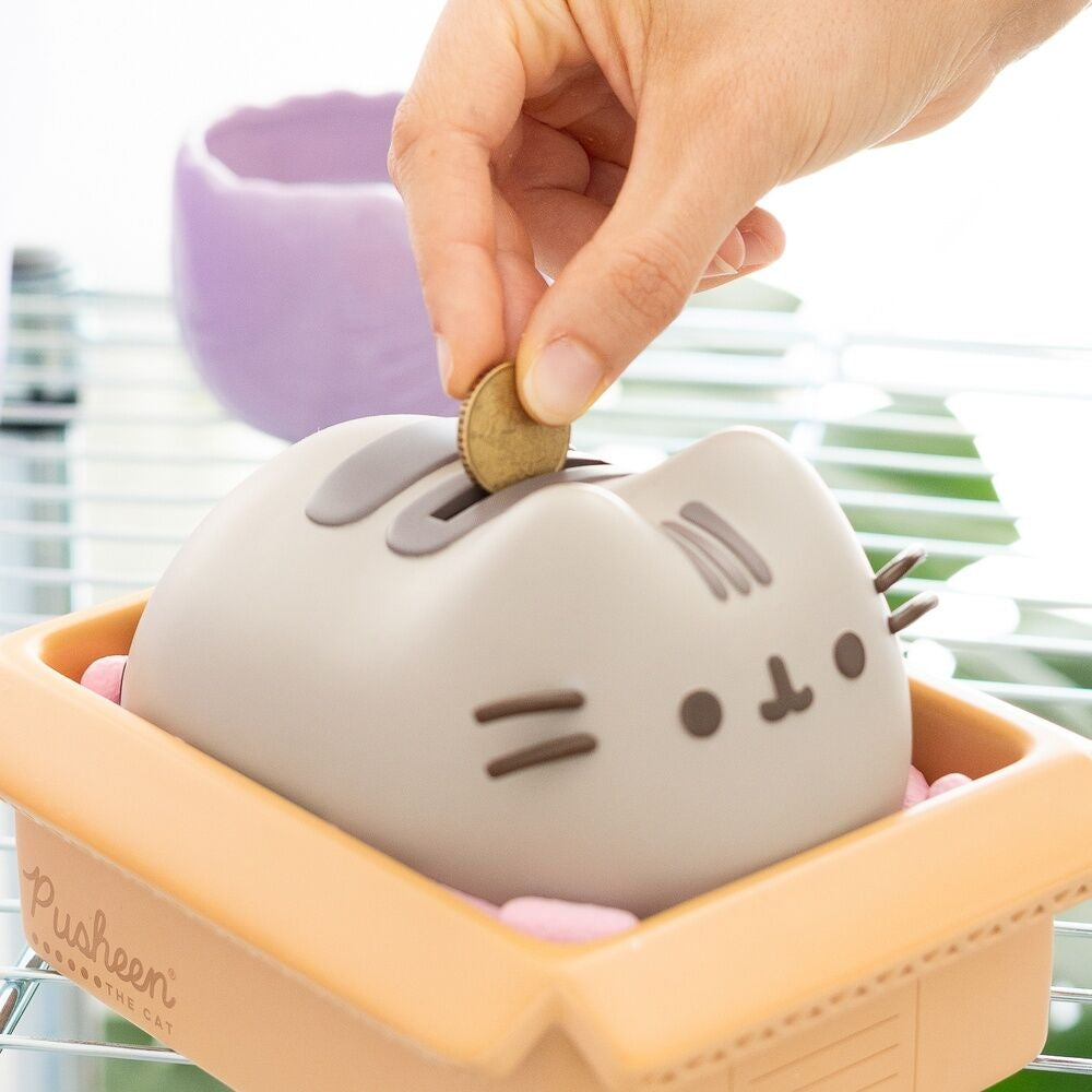 Pusheen Cat pengalåda, söt design, myntbank för besparingar