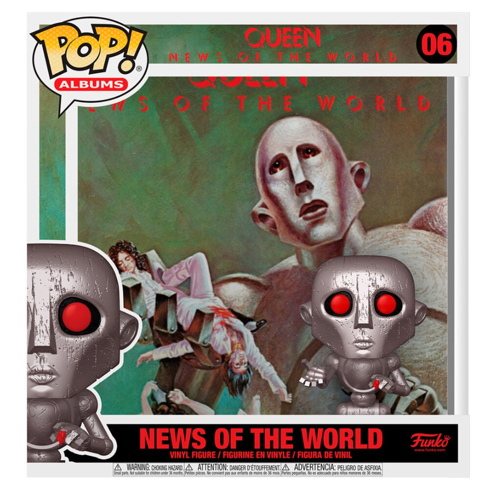Queen News of the World Vinylfigur med albumfodral