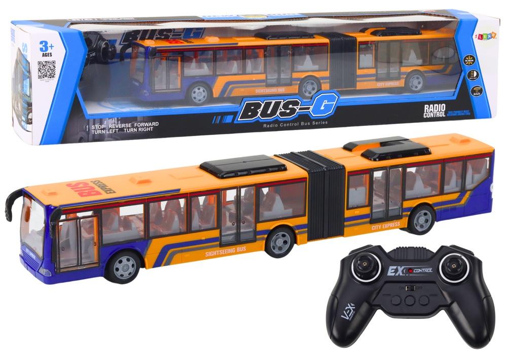 RC-buss med lampor och uppladdningsbart batteri