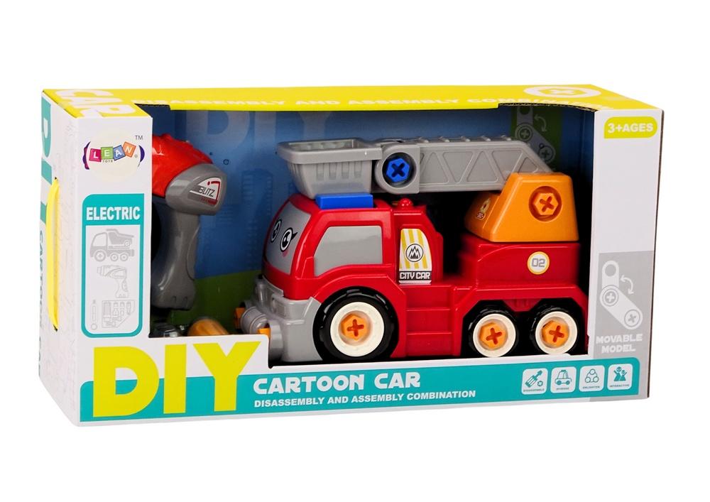 Rød DIY Cartoon Boom Truck med værktøj til børn