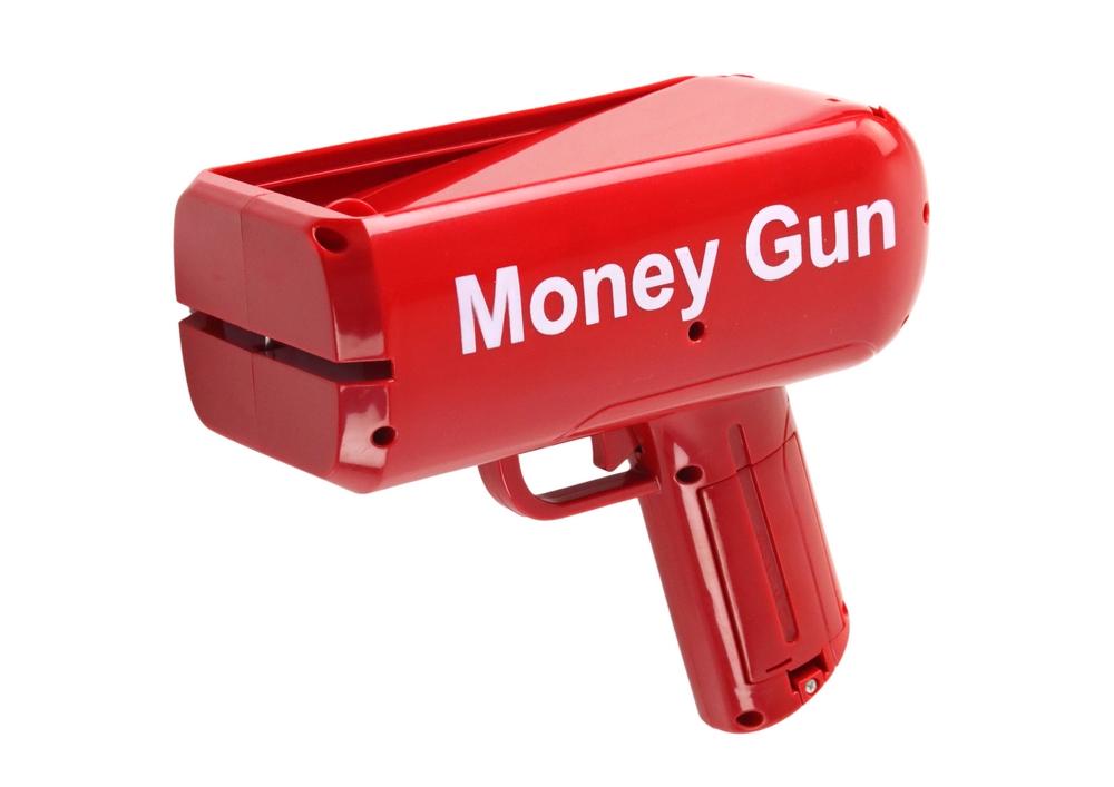 Red Money Gun: Fun Bill Launcher för barn och fester