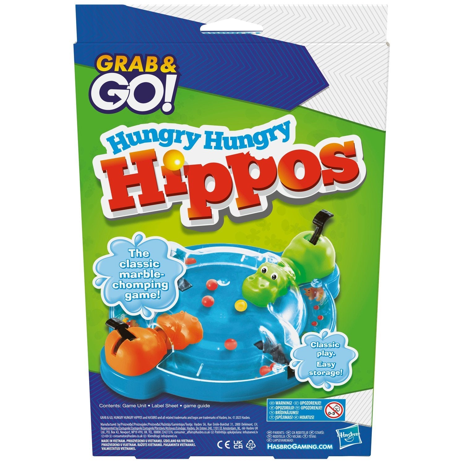 Rejsespil Hungry Hungry Hippos Grab&amp;Go