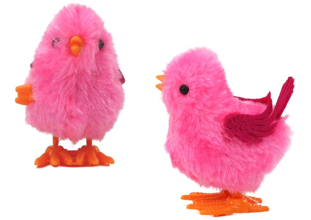 Pink Wind-Up Jumping Chicken Toy - Sjov og dekorativ nydelse!